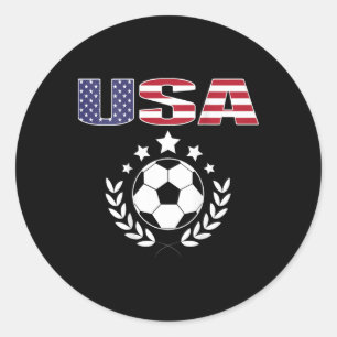 Sticker Rond Maillot de fans de football fiers d'Amérique - Dra