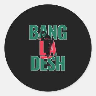 Sticker Rond Maillot des fans ngladeshais de cricket au Banglad