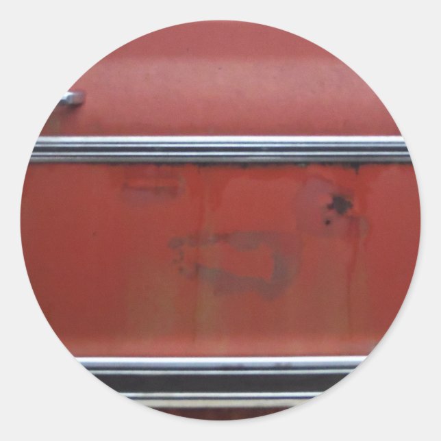 Sticker Rond Maillot en argent rouge Chevy (Devant)