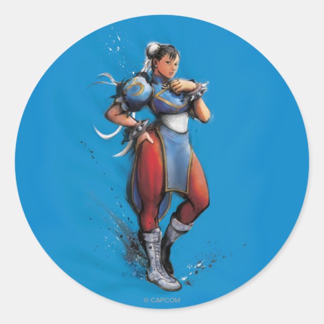 Sticker Rond Main Chun-Li sur Hip (Devant)