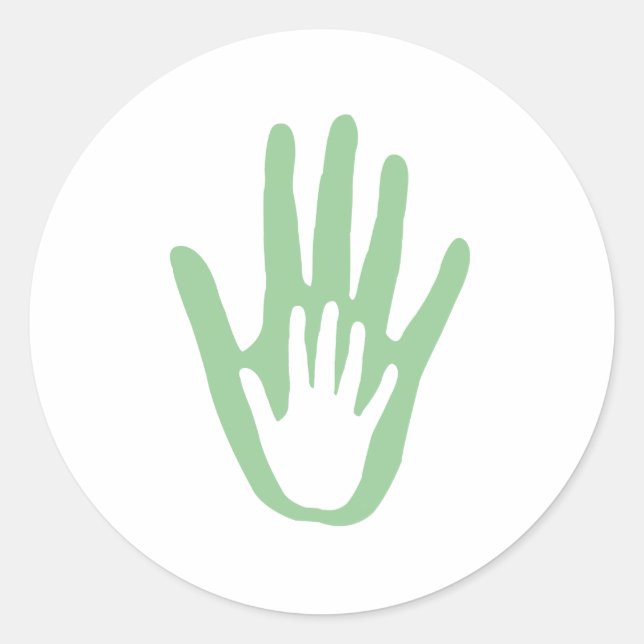 Sticker Rond main dans la main (Devant)