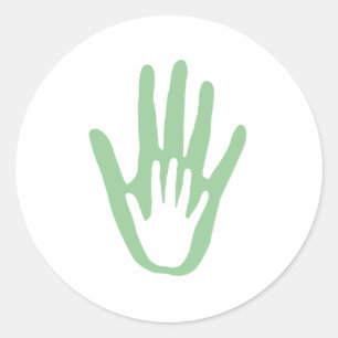 Sticker Rond main dans la main