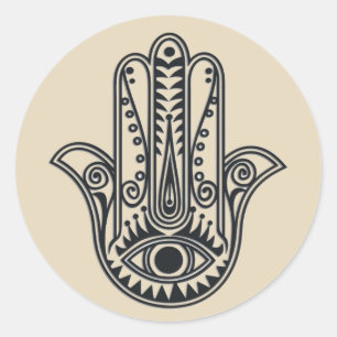 Sticker Rond Main de Hamsa