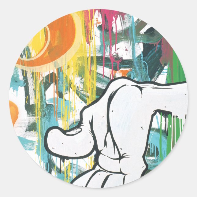 Sticker Rond Main de l'homme (Devant)