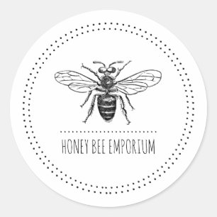Sticker Rond Main Drake Bee Business
