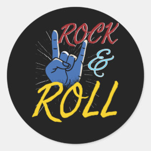 Sticker Rond Main Rock'n'Roll