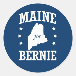 STICKER ROND MAINE POUR BERNIE SANDERS