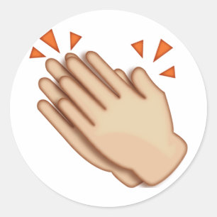 Sticker Rond Mains applaudissantes - Emoji