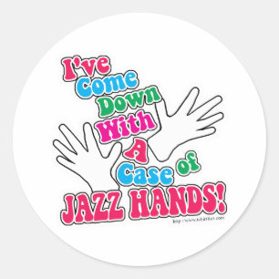 Sticker Rond Mains de jazz !