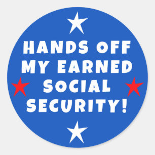 Sticker Rond Mains de ma sécurité sociale