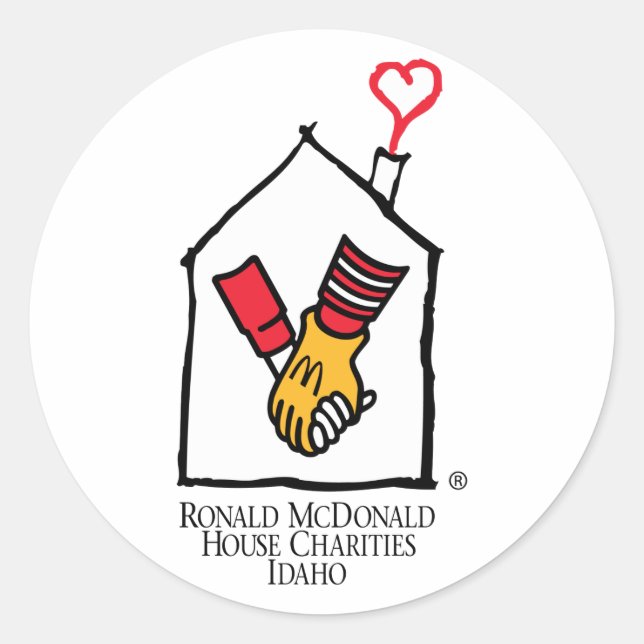 Sticker Rond Mains de Ronald McDonald (Devant)