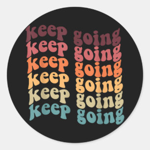 Sticker Rond Maintien Super de la santé mentale rétro-positive