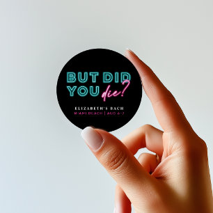 Sticker Rond Mais êtes-vous mort ? Kit de gueule de bois néon b