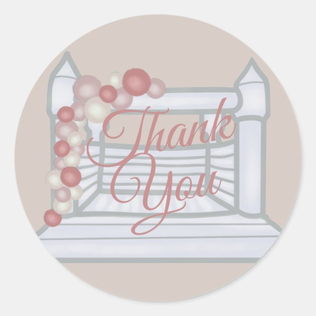 Sticker Rond Maison Blanche Boho (Devant)