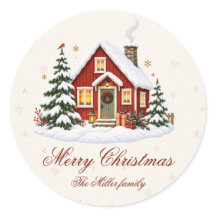 Maison de Noël Nordique Vintage Fête de Fêtes