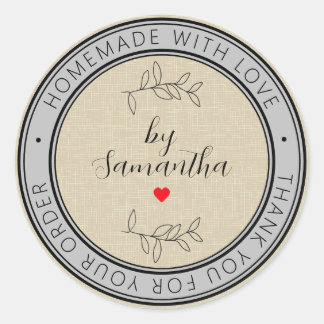 Sticker Rond Maison personnalisée faite avec amour