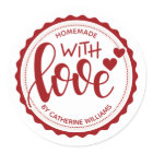 Maison rouge avec amour Cuisine personnalisée