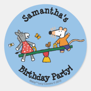 Sticker Rond Maisy et bascule pointillée au terrain de jeu