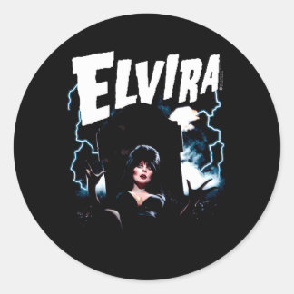 Sticker Rond Maîtresse Elvira De La Grave Sombre Et De La Lumiè