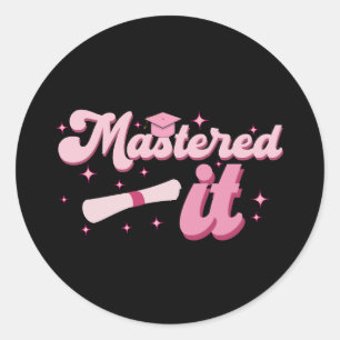 Sticker Rond Maîtrise Il Maîtrise Diplômé MBA