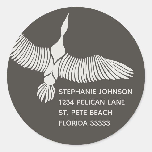 Sticker Rond Majestic Goose Adresse de retour (Devant)