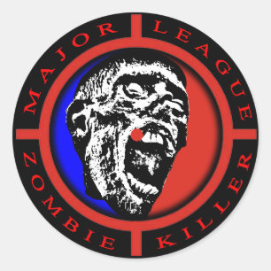 Sticker Rond Major League Zombie Killer