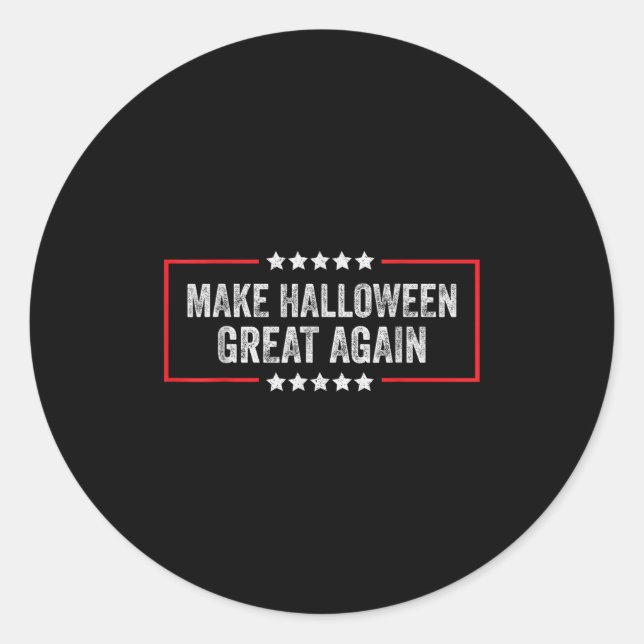 Sticker Rond Make Halloween Great Again  (Devant)
