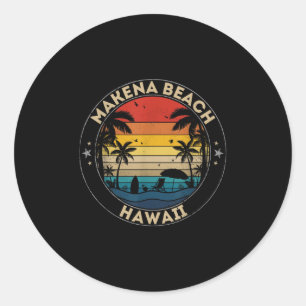 Sticker Rond Makena Beach Souvenir - Hawaii Reminder
