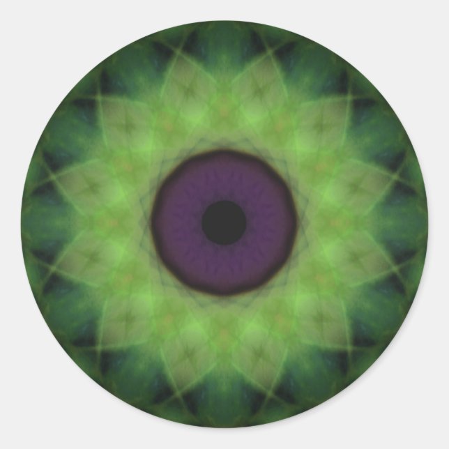 Sticker Rond Mal de l'oeil du mal de l'oeil Mandala (Devant)