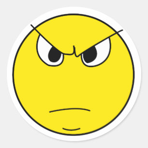 Sticker Rond Mal Visage