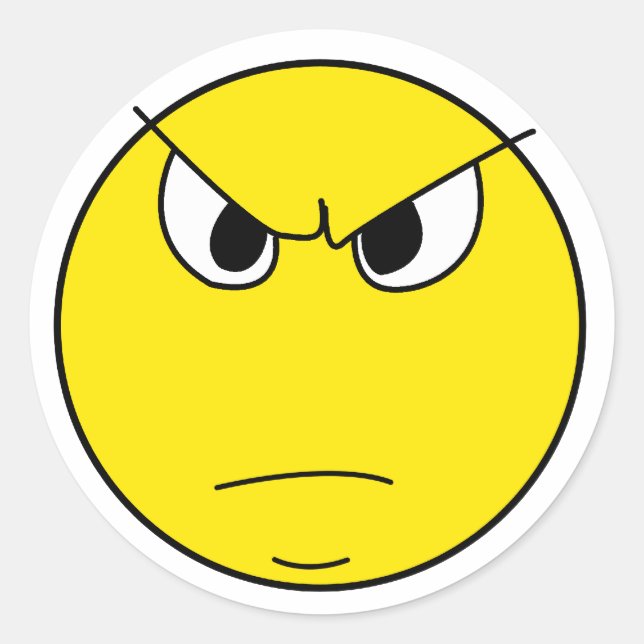 Sticker Rond Mal Visage (Devant)