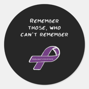 Sticker Rond Maladie d'Alzheimer Jour Heimer's Awareness Rib