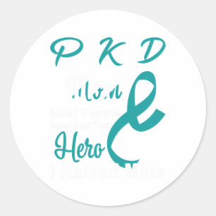 Sticker Rond Maladie du rein Pkd Sensibilisation Maman Soutien 