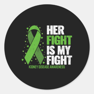 Sticker Rond Maladie du rein Sa lutte Mon combat Maladie du rei