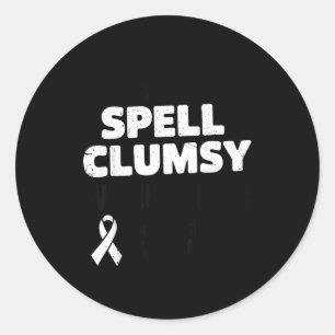 Sticker Rond Maladroit sans la Journée de sensibilisation à la