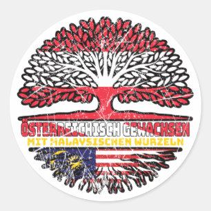 Sticker Rond Malaisie Autrichien Malaysia Baum