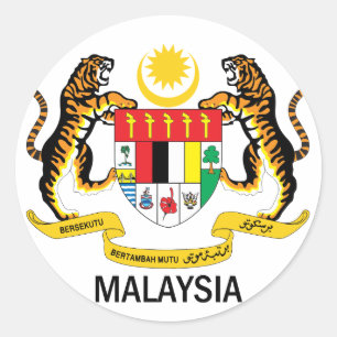 Sticker Rond MALAISIE - emblème/drapeau/symbole/armoiries