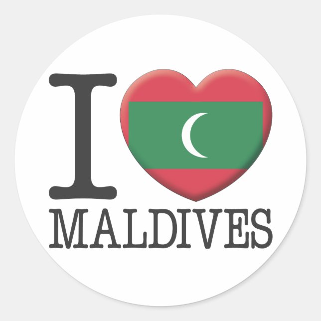 Sticker Rond Maldives (Devant)