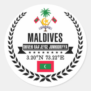 Sticker Rond Maldives