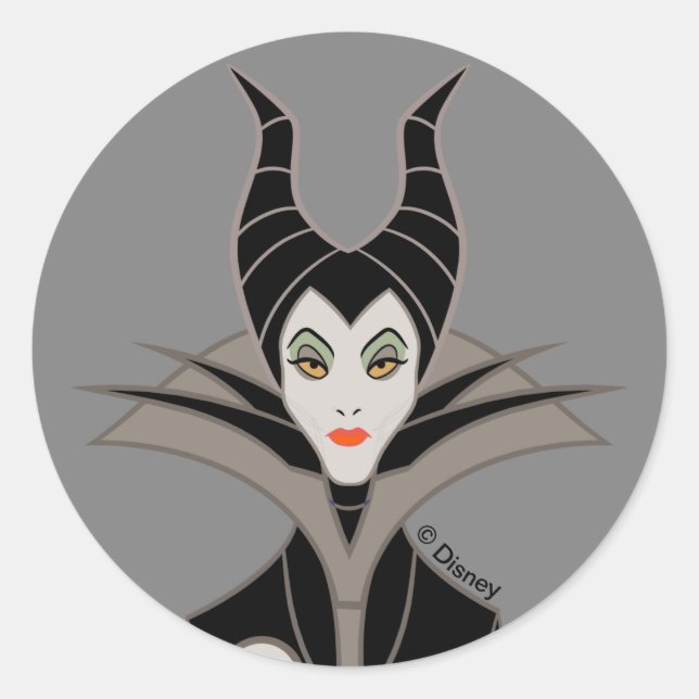 Sticker Rond Maléfique | Dans Un Design Sombre (Devant)