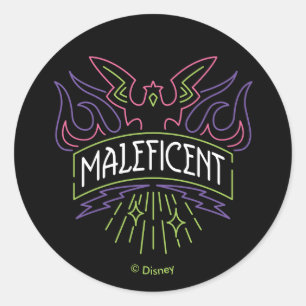 Sticker Rond Maléfique Logo de l'insigne néon