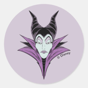 Sticker Rond Maléfique   Un visage sombre