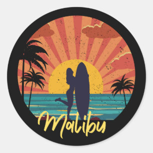 Sticker Rond Malibu
