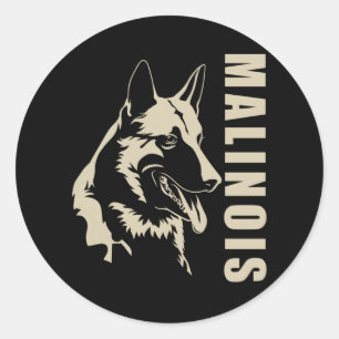 Sticker Rond Malinois