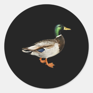 Sticker Rond Mallard Drake Pocket Logo Mallard Ducks Hunti
