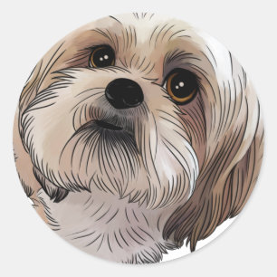 Sticker Rond Malshi Mal-shi