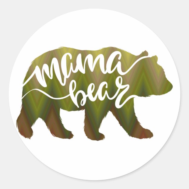 Sticker Rond Mama bear (Devant)