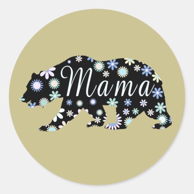 Sticker Rond Mama Bear (Devant)