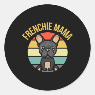 Sticker Rond Mama Chien Maman Cadeaux Pour Les Femmes Fun Graph