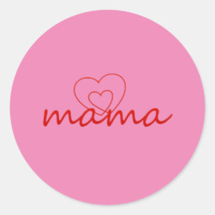 Sticker Rond Mama love cadeau de la fête des mères pour le meil